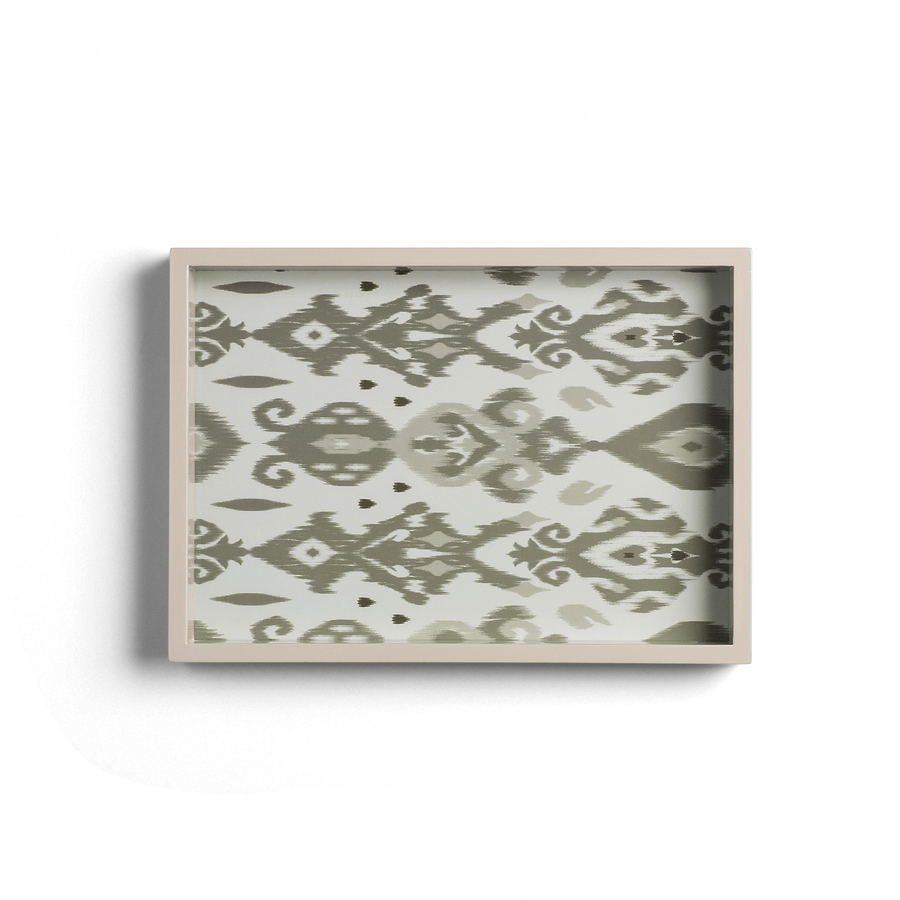 Ikat Small Mink & Cappuccino Two-Tone Tray - Addison Ross Ltd UK