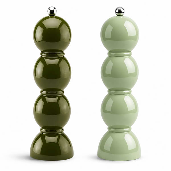 Khaki and Sage Bobbin Salt & Pepper Mills - Addison Ross Ltd UK