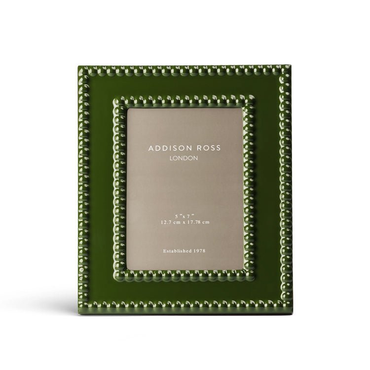 Khaki Bobbin Lacquer Photo Frame - Addison Ross Ltd UK