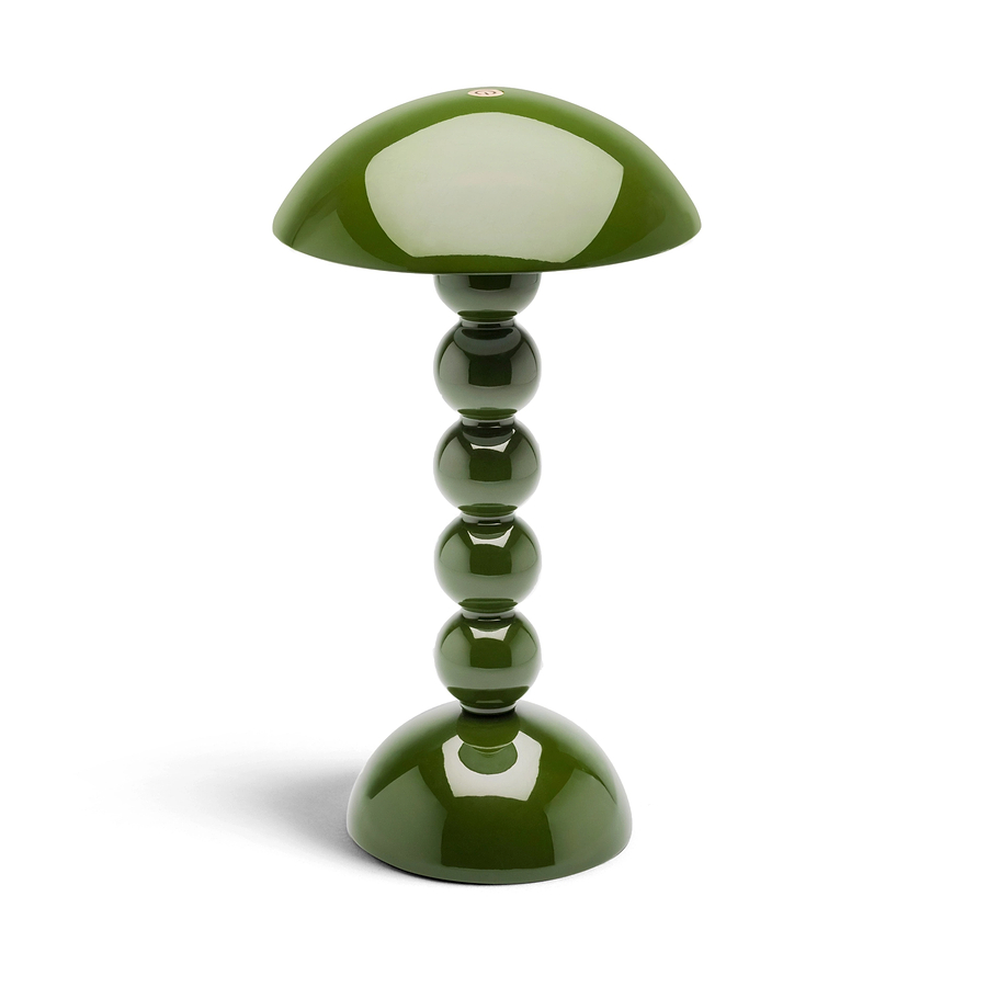 Khaki Lacquer Rechargeable Bobbin LED Lamp - Addison Ross Ltd UK