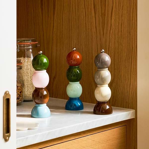 Khaki and Nutmeg Multi Bob Salt & Pepper Mills