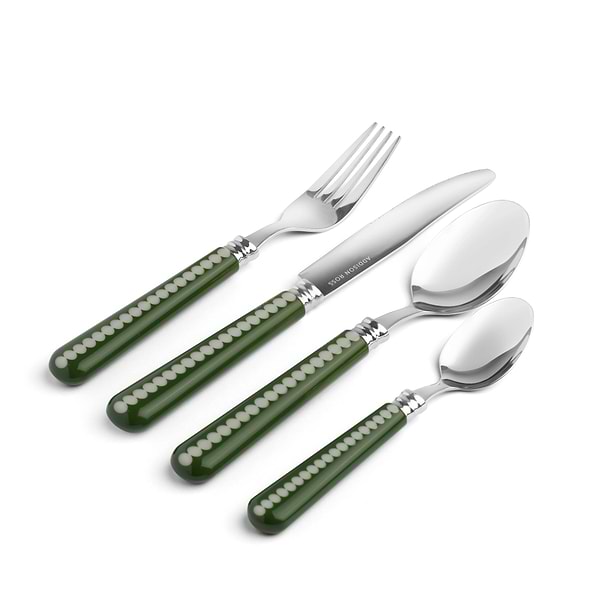 Khaki & Sage Bobbin Cutlery - 16-Piece Set - Addison Ross Ltd UK