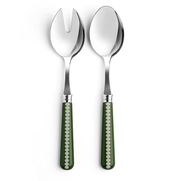 Khaki & Sage Bobbin Salad Servers - 2-Piece Set