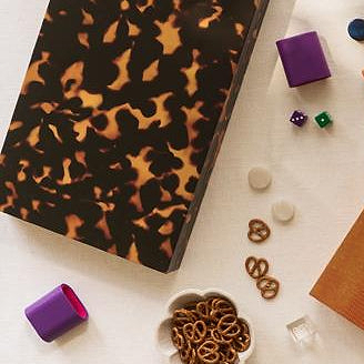 Lacquer Backgammon Set Tortoiseshell - Addison Ross Ltd UK