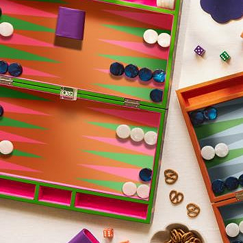Lacquer Backgammon Set Tortoiseshell - Addison Ross Ltd UK
