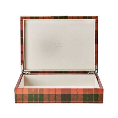 Large Ross Tartan Box with Silver