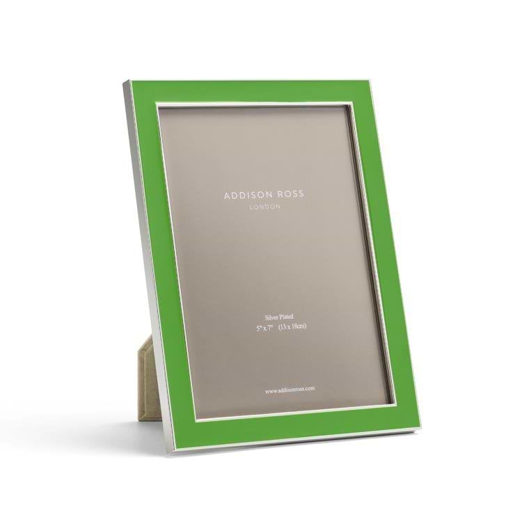 Leaf Green Enamel & Silver Frame - Addison Ross Ltd UK