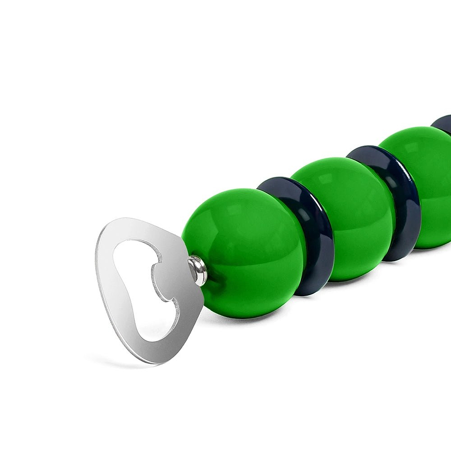 Leaf Green & Navy Bobbin Bottle Opener - Addison Ross Ltd UK
