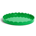 Leaf Green Round Large Lacquered Scallop Tray - Addison Ross Ltd UK