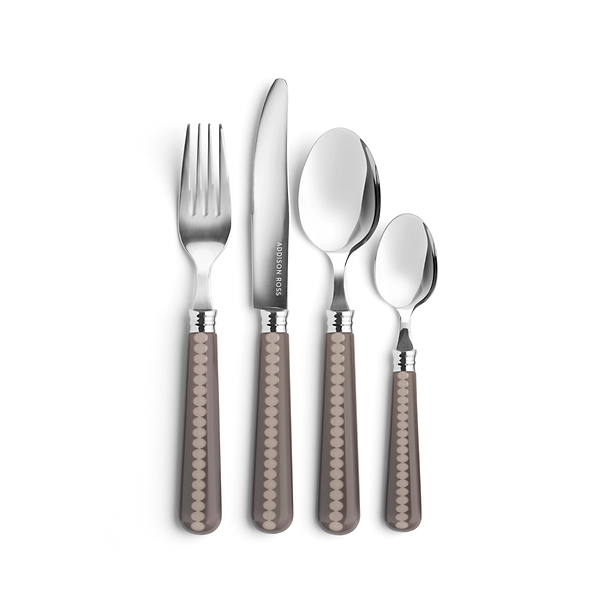 Mink & Cappuccino Bobbin Cutlery - 16-Piece Set - Addison Ross Ltd UK