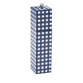 Navy Gingham Square Pillar Salt or Pepper Mill - Addison Ross Ltd UK