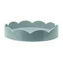Pale Denim Blue Small Round Scallop Tray