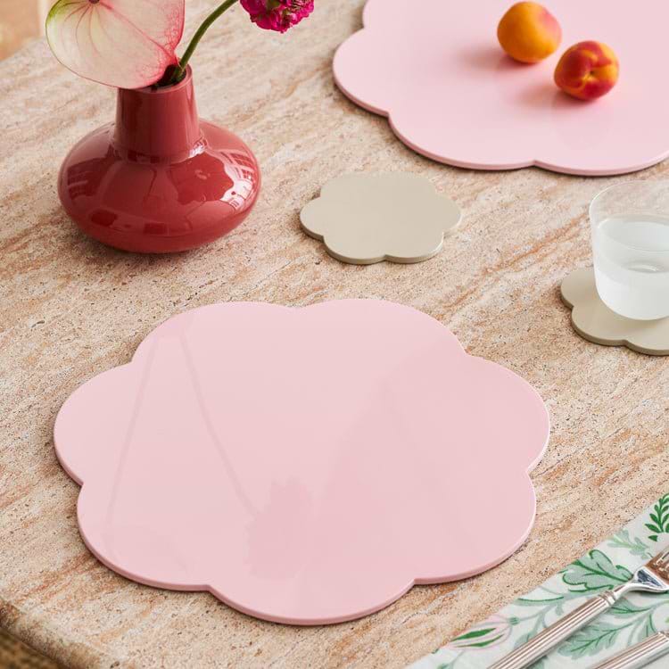 Pale Pink Lacquer Placemats – Set of 4 - Addison Ross Ltd UK