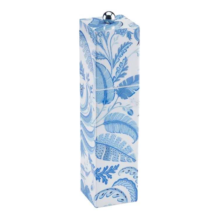 Palm Beach Blue Square Pillar Salt or Pepper Mill - Addison Ross Ltd UK