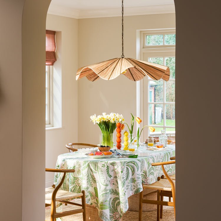 Palm Beach Green Linen Tablecloth - Addison Ross Ltd UK