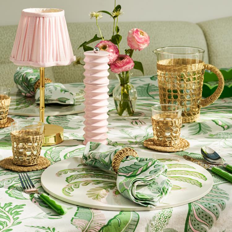 Palm Beach Green Linen Tablecloth - Addison Ross Ltd UK
