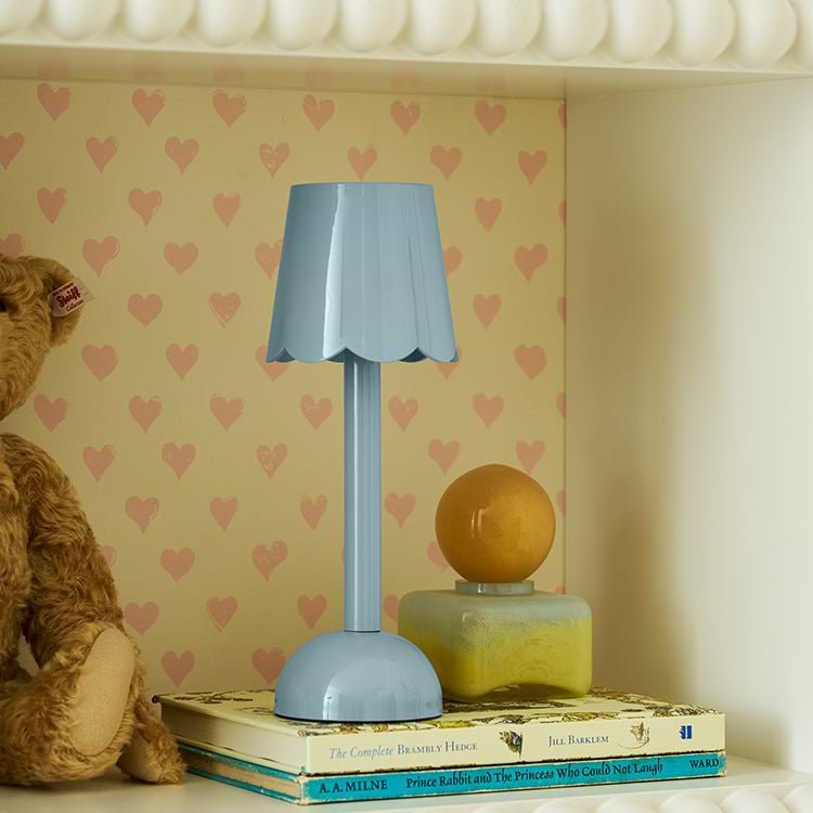 Periwinkle Blue Scallop Rechargeable LED Lamp - Addison Ross Ltd UK