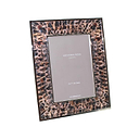 Faux Pheasant Feather & Silver Frame