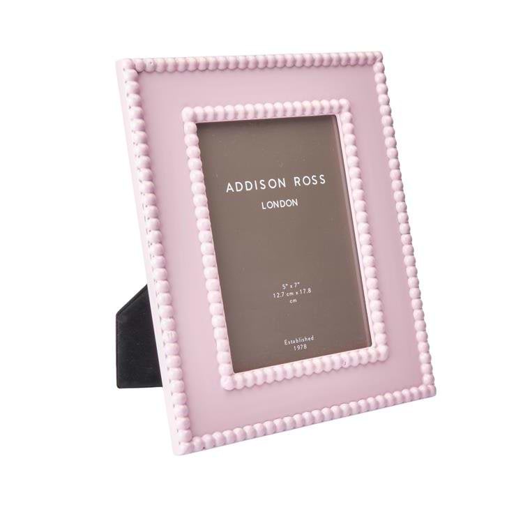 Pink Scalloped Lacquer Photo Frame