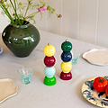 Racing Green and Yellow Multi Bob Salt & Pepper Mills - Addison Ross Ltd UK
