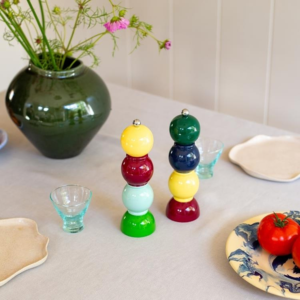 Racing Green and Yellow Multi Bob Salt & Pepper Mills