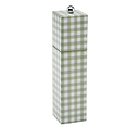 Sage Gingham Square Pillar Salt or Pepper Mill