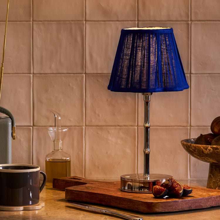 Silver Bamboo Rechargeable Lamp Base - 25cm - Addison Ross Ltd UK
