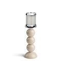Small Cappuccino Bobbin Lamp Base & Rechargeable Bulb - Addison Ross Ltd UK