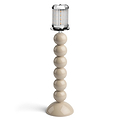 Tall Cappuccino Bobbin Lamp Base & Rechargeable Bulb - Addison Ross Ltd UK