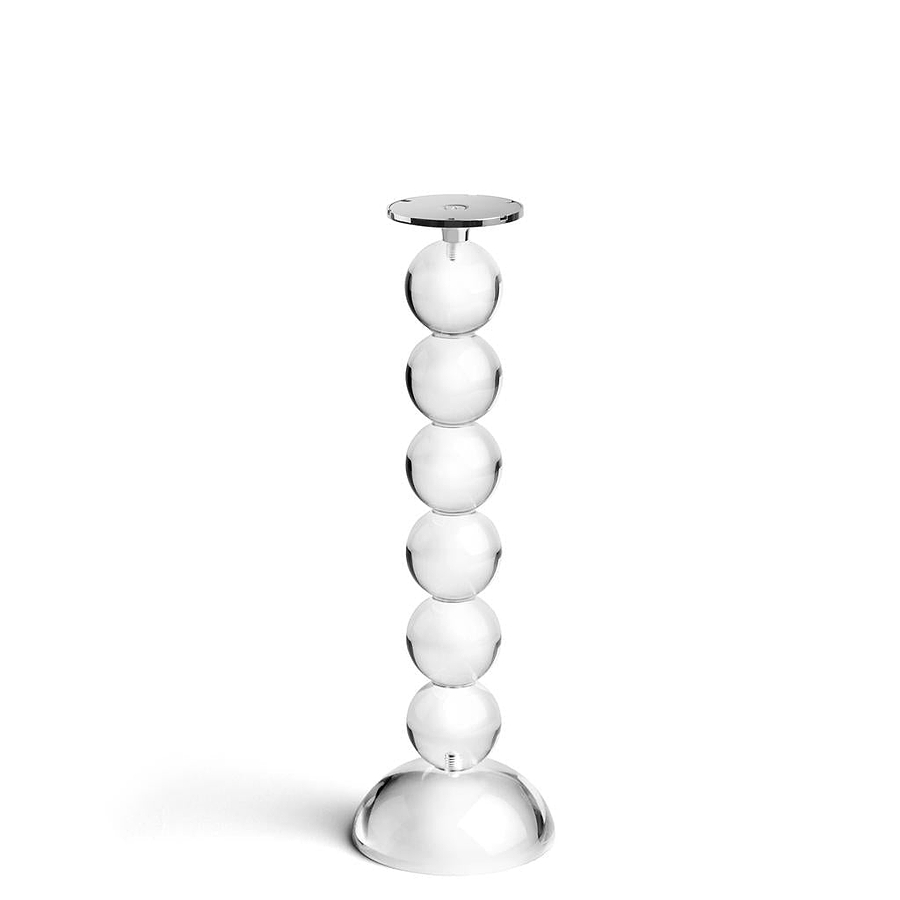 Tall Clear Bobbin Lamp Base & Rechargeable Bulb - Addison Ross Ltd UK