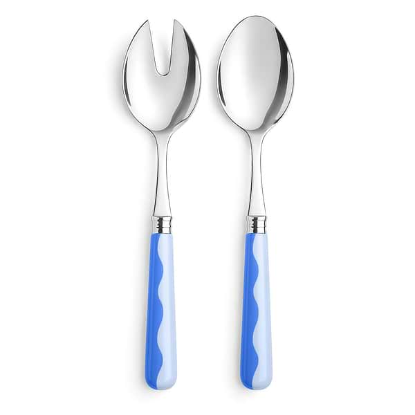 Wave Salad Servers - Periwinkle & Blue (2‑Piece Set)