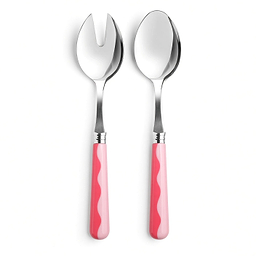 Wave Salad Servers - Watermelon & Pink (2‑Piece Set)