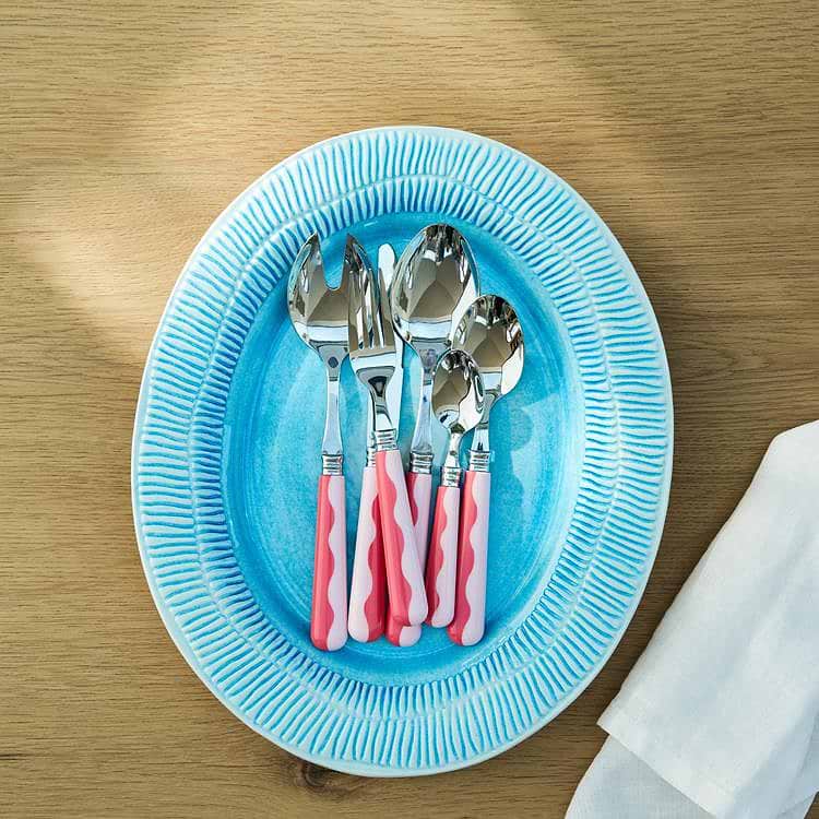 Wave Salad Servers - Watermelon & Pink (2‑Piece Set) - Addison Ross Ltd UK