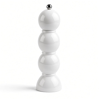 White Bobbin Salt or Pepper Mill