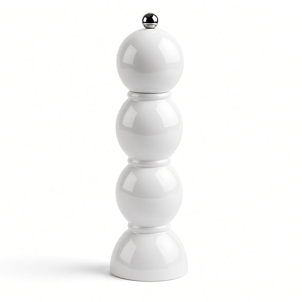 White Bobbin Salt or Pepper Mill