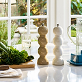 Cappuccino and White Bobbin Salt & Pepper Mills