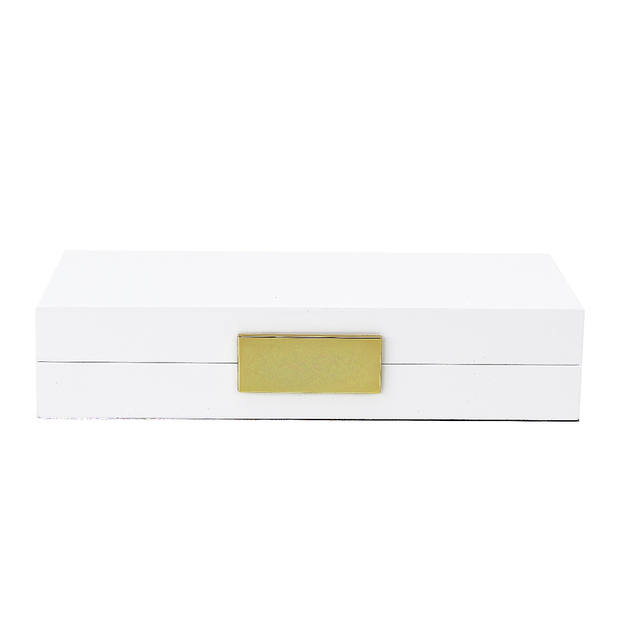 White Lacquer Box With Gold - Addison Ross Ltd UK