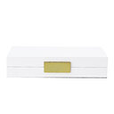 White Lacquer Box With Gold