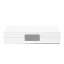 White Lacquer Box With Silver