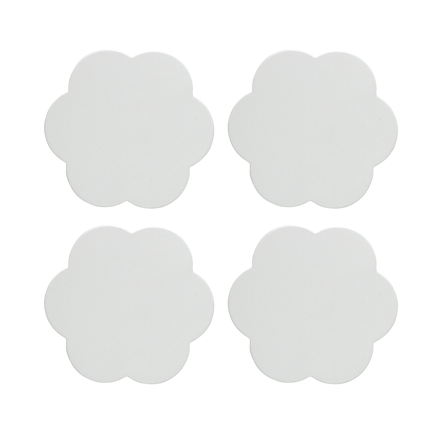 White Scallop Coasters – Set of 4 - Addison Ross Ltd UK