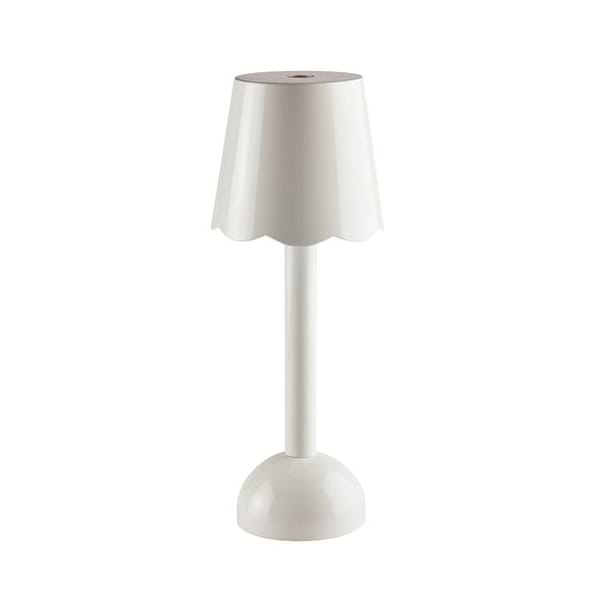 White Scallop Rechargeable LED Lamp