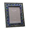 Wide Peacock Feather & Silver Frame - Addison Ross Ltd UK