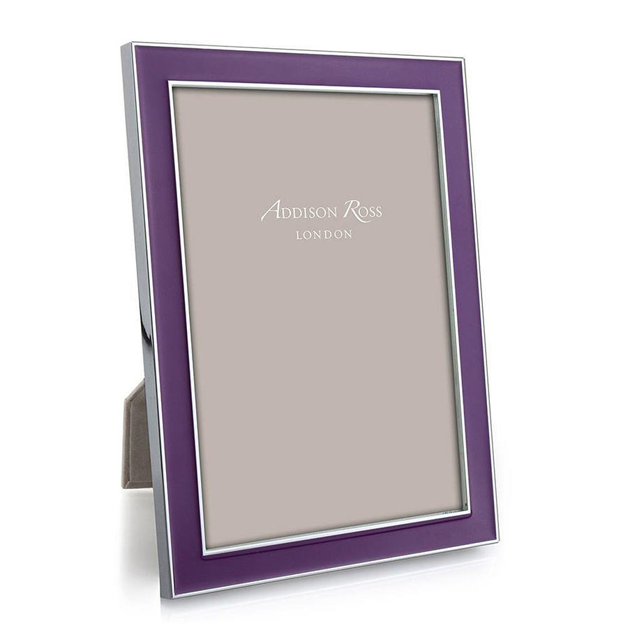 Purple Enamel & Silver Frame - Addison Ross Ltd UK