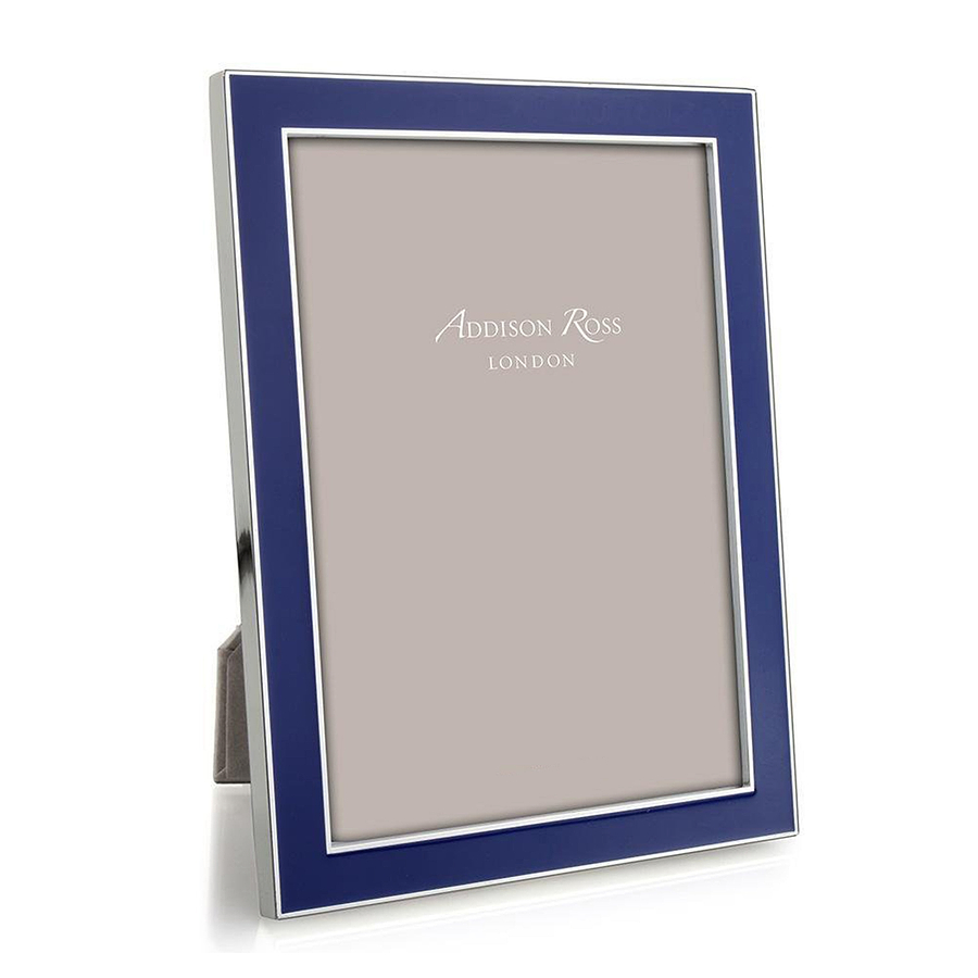 Royal Blue Enamel & Silver Frame - Addison Ross Ltd UK
