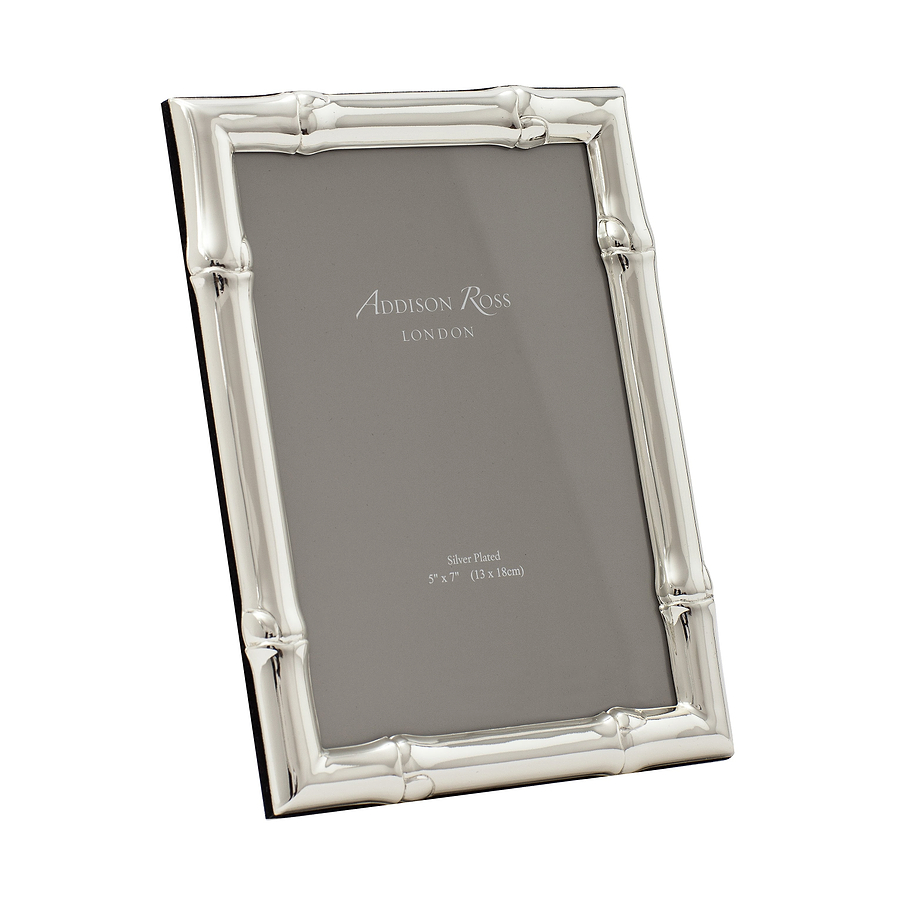 Wide Bamboo Silver Plated Photo Frame - Addison Ross Ltd UK