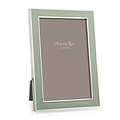 Pale Sage Green Enamel & Silver Frame - Addison Ross Ltd UK