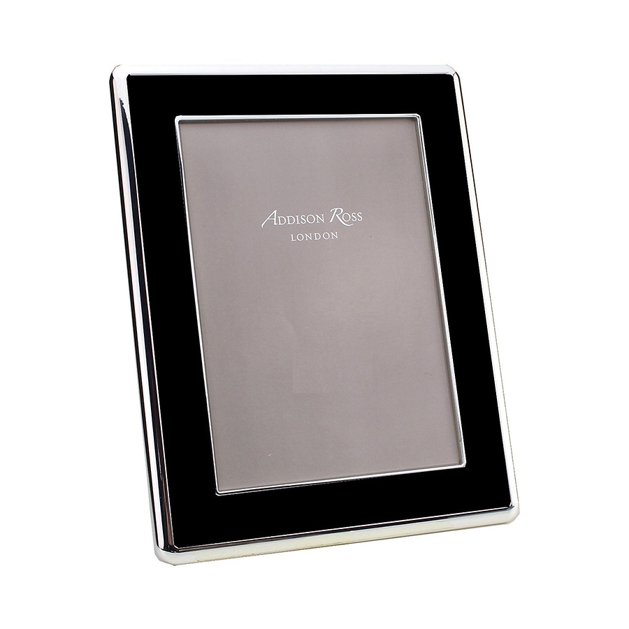 Black Enamel & Silver Curve Frame - Addison Ross Ltd UK