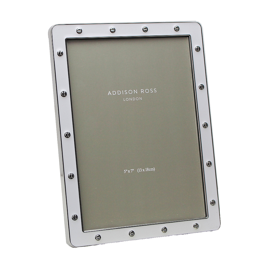 White Enamel & Silver Locket Photo Frame - Addison Ross Ltd UK