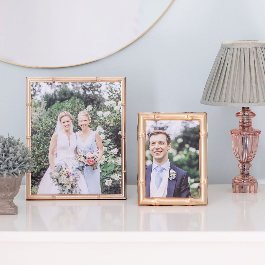 Bamboo Matte Gold Photo Frame - Addison Ross Ltd UK