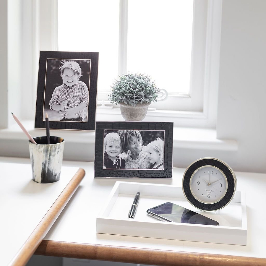Black Croc & Silver Frame - Addison Ross Ltd UK